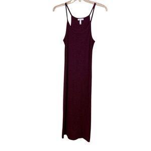 Leith Women’s Bodycon Racerback Burgundy Midi Dress sz S